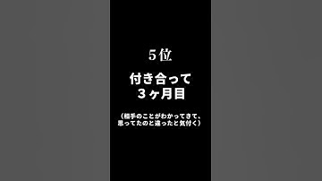 カップルが別れやすいタイミング５選 #Shorts