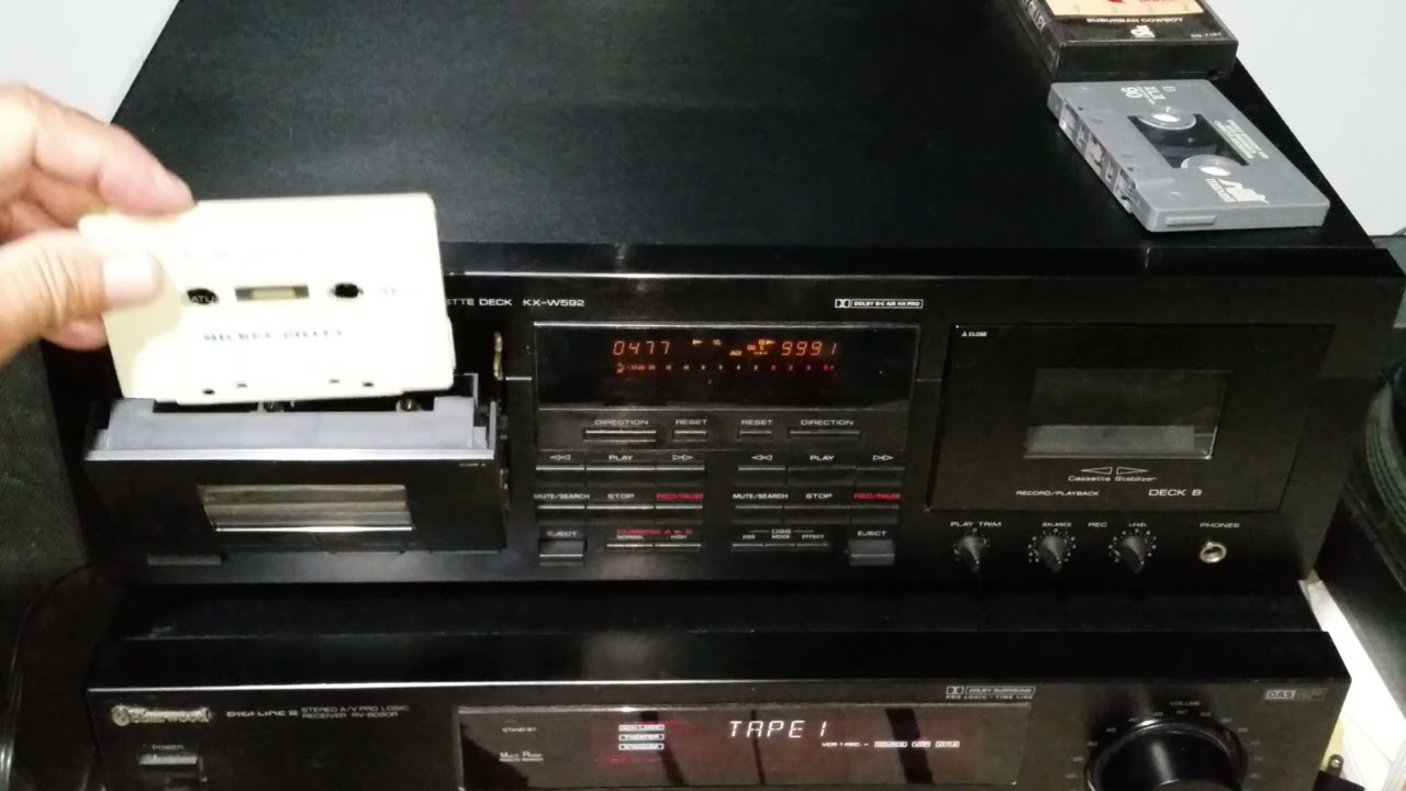 カセットデッキ ヤマハ KX-W592 Yamaha KX-W592 Natural Sound Stereo Double Cassette Deck Dolby