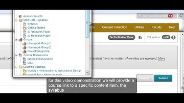 Creating a Course Link - Blackboard Learn