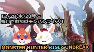 ☀幾月🌕：参加型でモンハンライズ