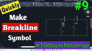 AutoCAD Tutorial: Break line | AutoCAD Break Line Command | Breakline Symbol