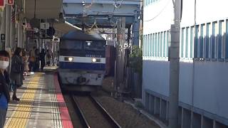 JR貨物 EF210-118号機（吹田）＋コキ26両　貨物列車1052レ（約1時間遅れ） 2019.11.02