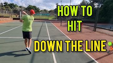 How to hit the ball DOWN THE LINE✅