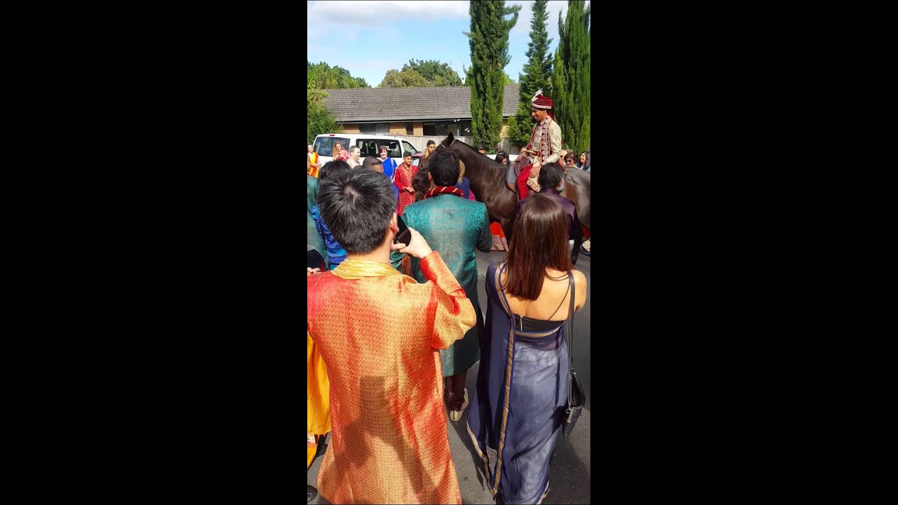 Traditional Indian wedding entrance in Melbourne