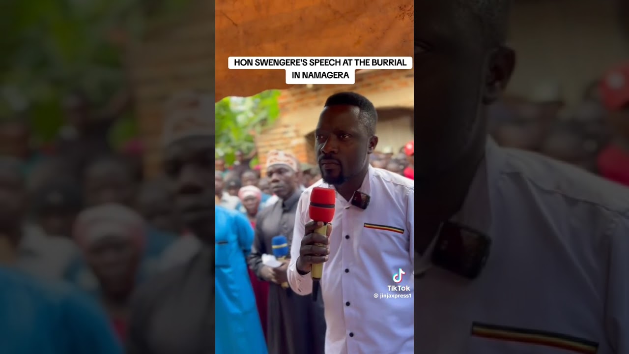 Hon Swengere addressing the burial about their human rights