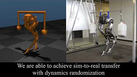 SimtoReal Learning for Bipedal Locomotion Under Unsensed Dynamic Loads