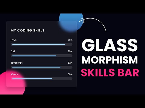 Glassmorphism Animated Skills
