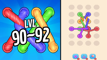 🏅 TANGLE ROPE 3D 🤪 Level 90~92 🧩 Gameplay Walkthrough