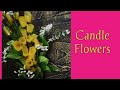 CANDLE FLOWER MAKING | How To Make Candle Flower | DIY / CANDLE WAX FLOWERS