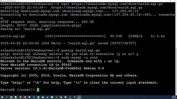 [053] Setting up the MySQL example World database