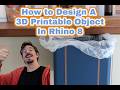 How to Design 3D Printable Objects - Rhino 8 - Kitchen Bin Tutorial