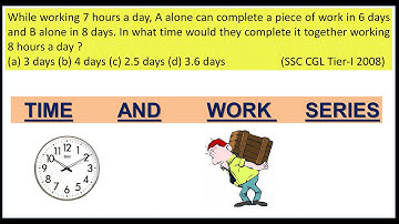 While working 7 hours a day A alone can complete a piece of work in 6 days and B alone in 8 days