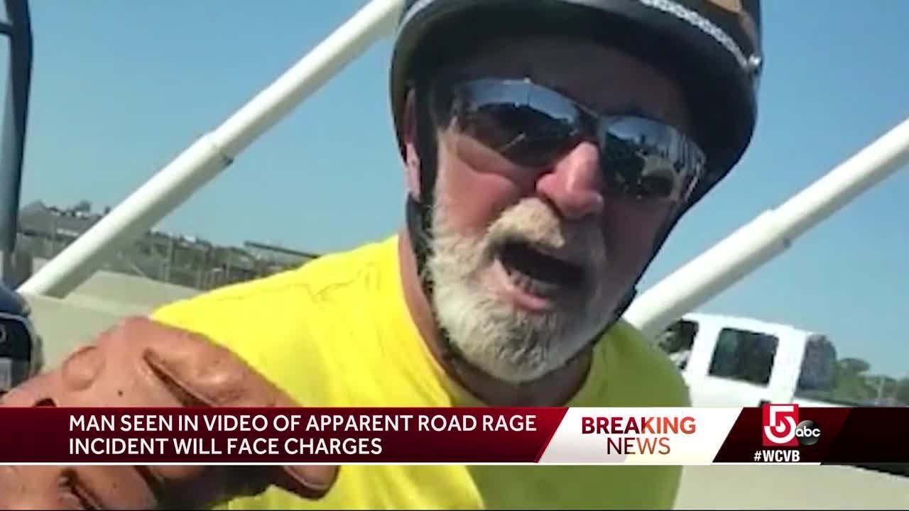 Motorcyclist ID'd in wild road rage incident on Zakim Bridge - YouTube