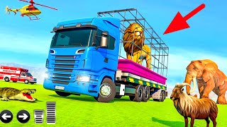 نقل أسد غاضب 🦁 -  شاحنة نقل حيوانات المزرعه - العاب اندرويد - Wild Animals Transport Simulator screenshot 4