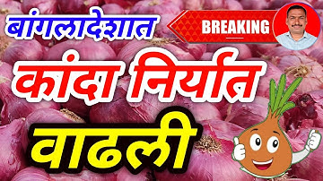 बांगलादेशात कांदा निर्यात वाढली. Kanda bajar bhav. 14.12.25