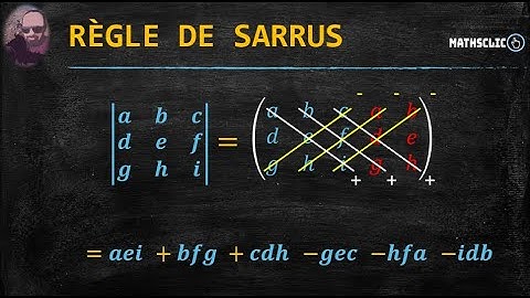 ALGÈBRE LINÉAIRE : RÈGLE DE SARRUS