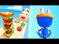 🧡💛 Sandwich Runner Vs Plug Head Max Levels Android iOS Gameplay Walkthrough 4K 5