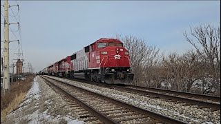 WSOR SD60 Leads a rare daylight WSOR T4 with 2 SD40s on the kenton in Cicero IL 2/9/2026