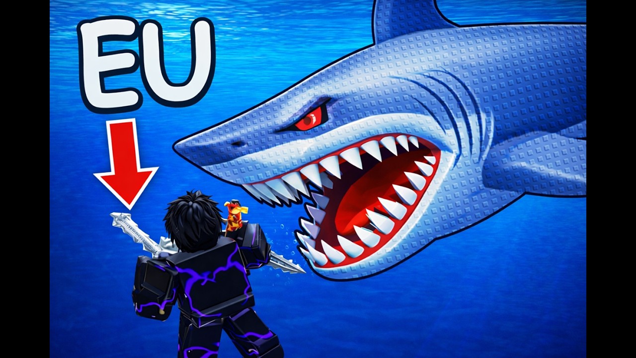 DESCI NAS PROFUNDEZAS DO OCEANO EM BUSCA DO MAIOR PEIXE NO ROBLOX (Eu Consegui 😰)