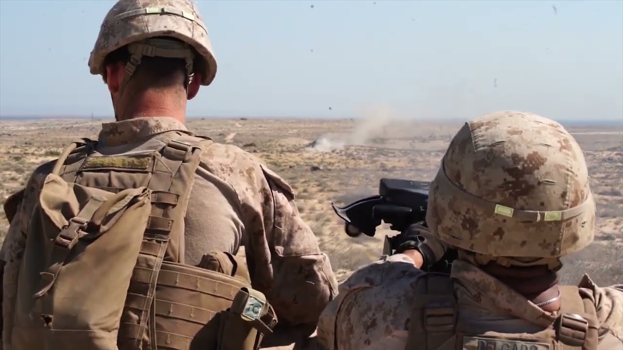 Training with 40mm Mark-19 Automatic Grenade Launcher. 