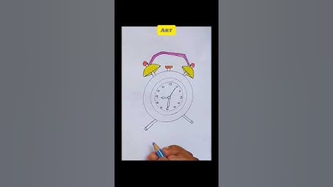How to draw a clock step by step/alarm clock drawing/clock drawing #ytviralshorts#shortsvideo#clock