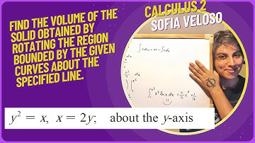 6.2.9 Find the volume of the solid obtained by rotating the region y^2 = x, x = 2y about the y-axis