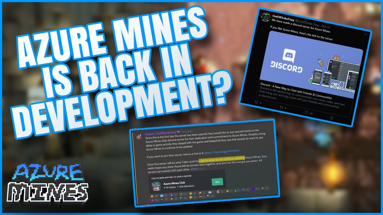 Roblox Azure Mines Is Returning Youtube - city ofazure roblox