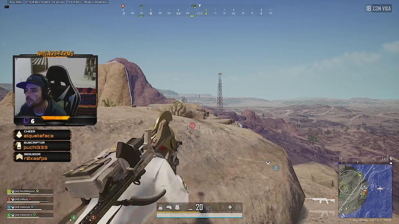 Pubg de consola! Pasa y suscríbete para apoyar el stream y el canal! Aqui Nash de la casa Returns!