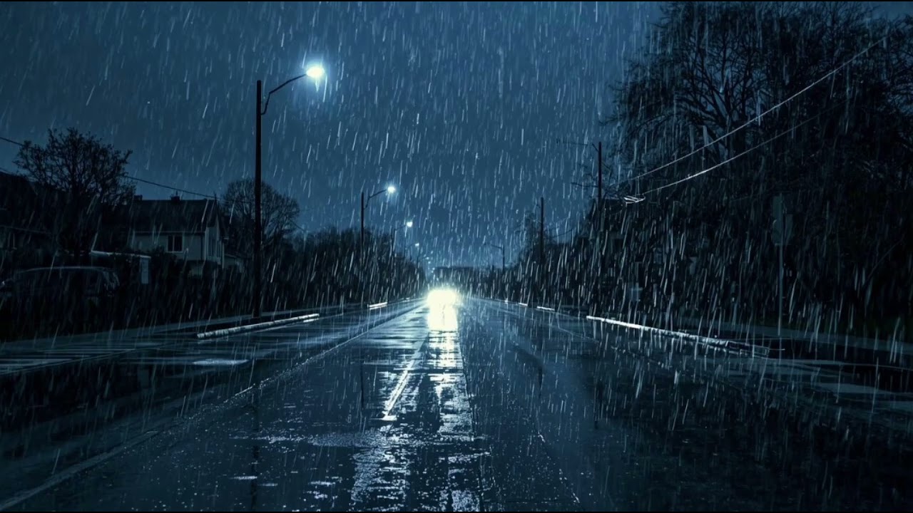 🌃  Rain and Thunder Sounds in the City | Only Rain and No Music
