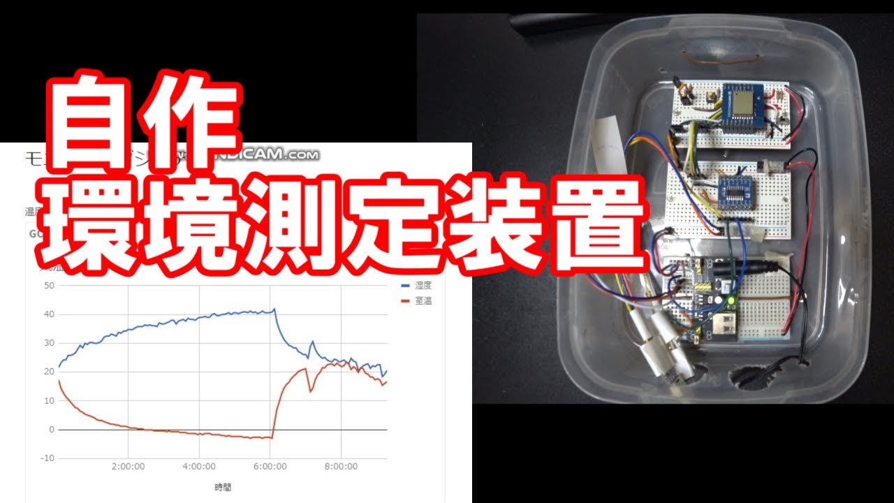 温度計湿度計/自作環境測定装置 - YouTube 温度計湿度計/自作環境測定装置 - YouTube