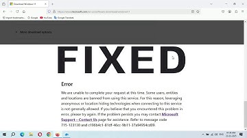 Download Windows 11 ISO File without Error | We are unable to complete your request at this time