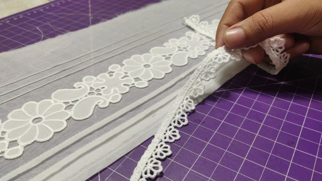 ORGANZA laces pleates and pintux Sleeves Designing || #sewing