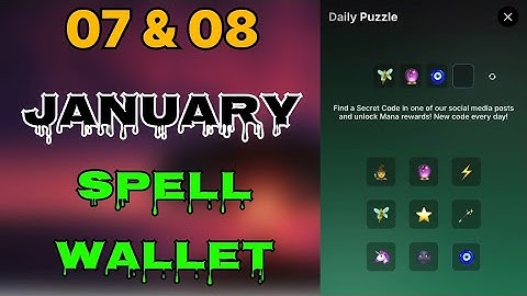 Spell wallet daily puzzle today 07 & 08 January | spell wallet daily puzzle | #spellwallet #combo |