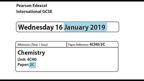 Paper 2C January 2019 -  IGCSE Chemistry Edexcel -  Dr  Hanaa Assil