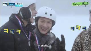 WayV's Kun disappoints Defconn during a sled race (WayVision 2)
