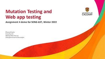 Mutation Testing and Web App Testing