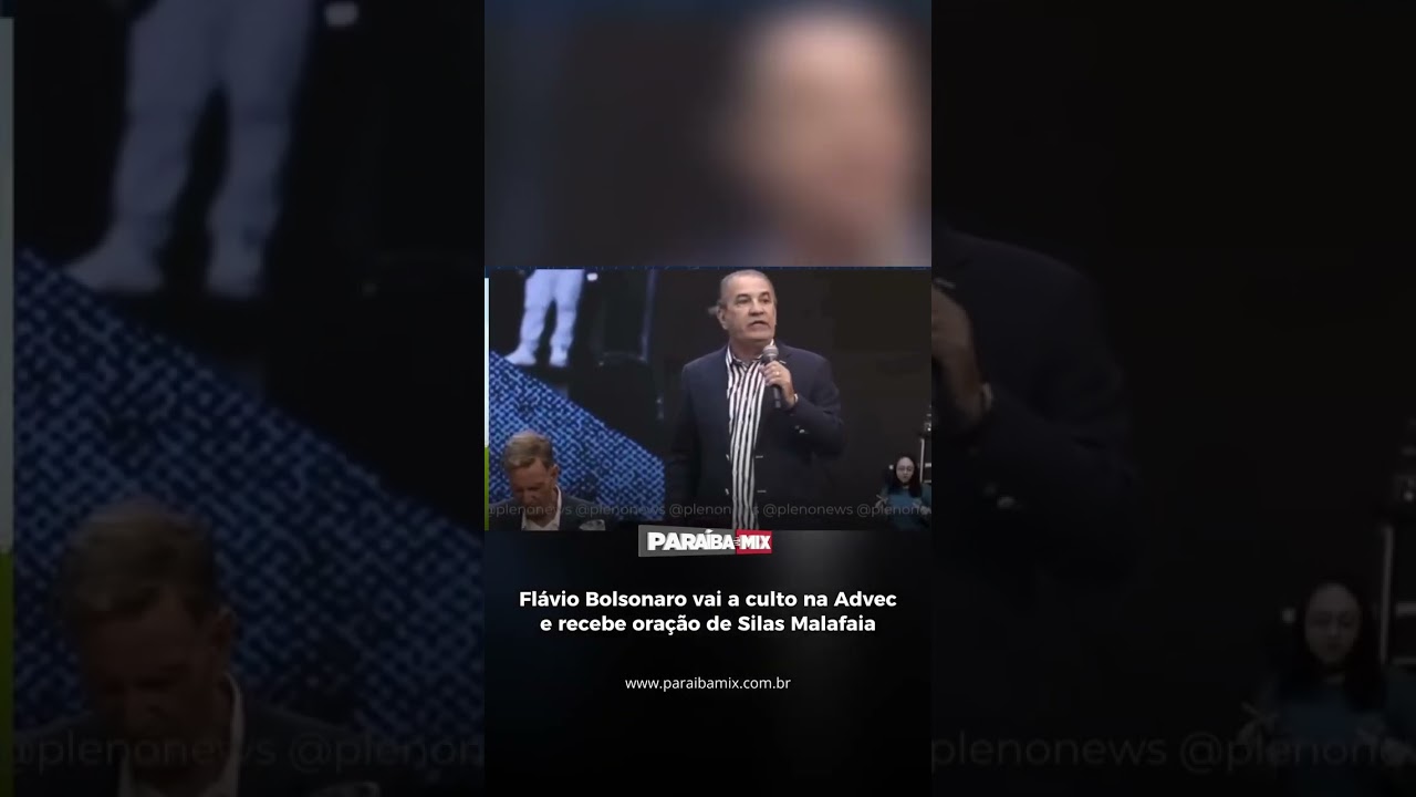 Flávio Bolsonaro vai a culto na Advec e recebe oração de Silas Malafaia