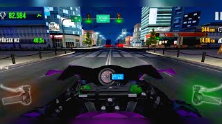 Traffi̇c Ri̇der Yariş Oyunu Kawasaki Ninja H2R İle 344 Km Son Hızla Gidiyorum