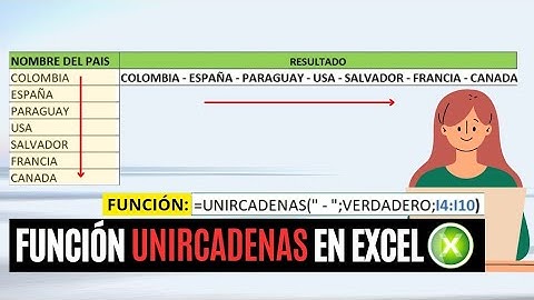 FUNCION UNIRCADENAS EN EXCEL.