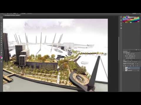 Quick Photoshop Rendering A Night Visualisation For Landscape Architecture