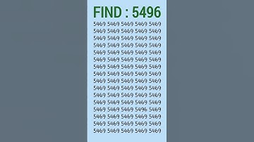 Trust your vision? Spot 5496 in 5 seconds #iq #iqtest #shorts