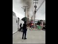 Se incendia puesto ambulante de comida afuera de la clínica 36 del IMSS  en el Blvd Felipe Ángeles