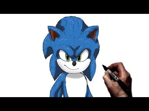 How To Draw Sonic | Step By Step | Sonic The Hedgehog 2