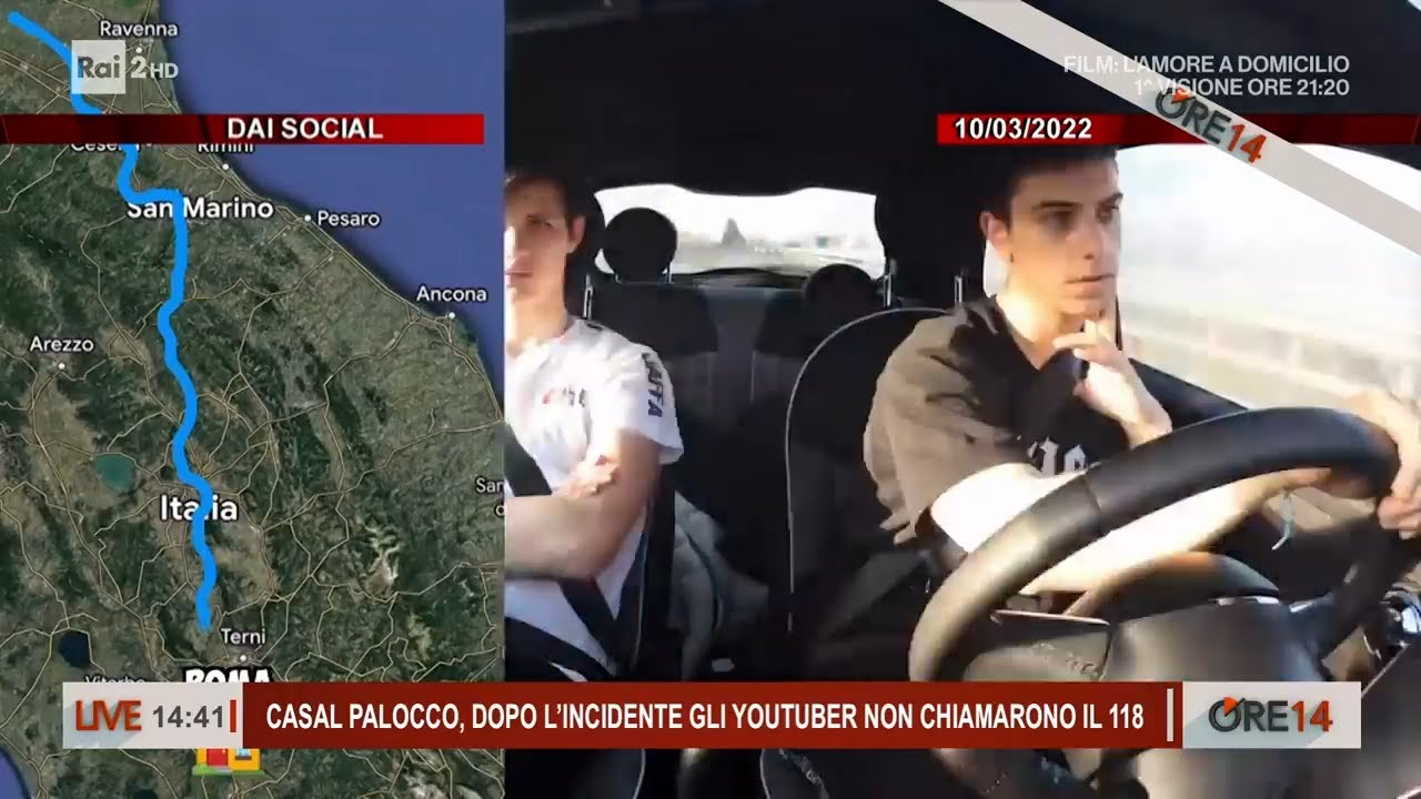 Casal Palocco, dopo l'incidente gli Youtuber non chiamano il 118 - Ore 14 del 22/06/2023