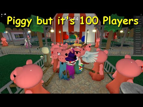 Piggy But It S 100 Players Roblox Piggy Game Youtube - piggy but it s 100 players roblox