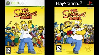 The Simpsons Game - PS2 vs Xbox 360 - Intro Comparison - HD.