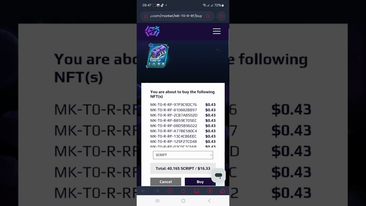Engine Tune-Up new NFT Moonkarts Game.