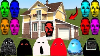 Angry Munci Family And Selene Cursed Family Vs Houses in Garry's Mod (Part 3)