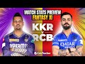 Kkr vs rcb  ipl 2024  match preview and stats  fantasy 11  crictracker