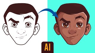 Adobe illustrator Tutorial : Cartoon Character Design  Speed Art 2021.